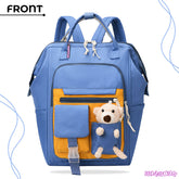 Easy to Carry Diaper Bag for Mother (Blue With Teddy)